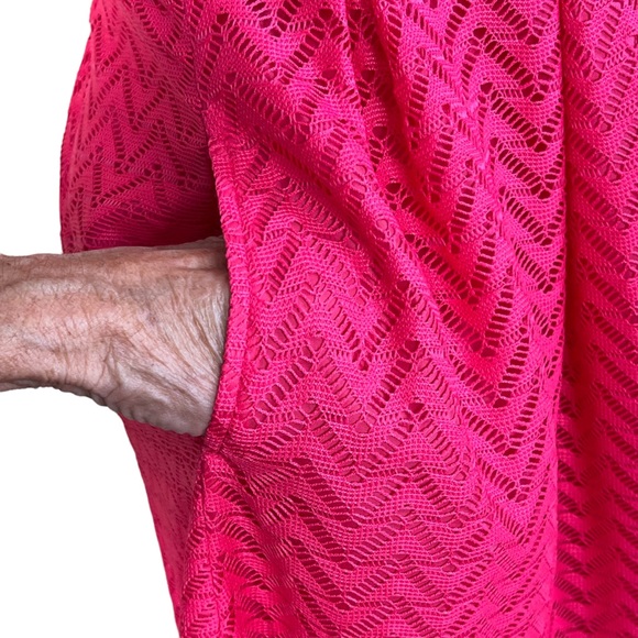 Nine West Textured Sheer Lace Chevron Fabric Over Solid Lining Dress Siz… - Picture 4 of 15